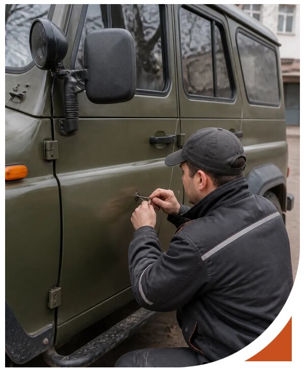 Профессиональное вскрытие автомобиля УАЗ без повреждений в Скопине